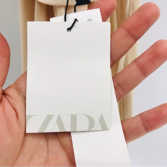 Zara Wide Leg Halter Top Jumpsuit Cropped Ankle Length an Size Small - Picture 5 of 9